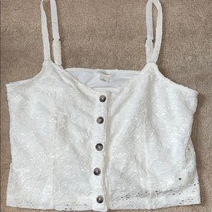 White lace tank